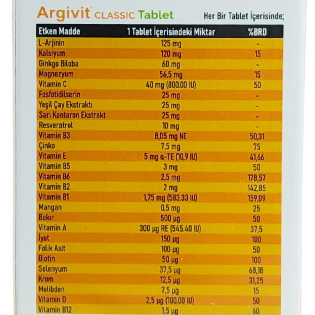 Argivit Classic 30 Tablet