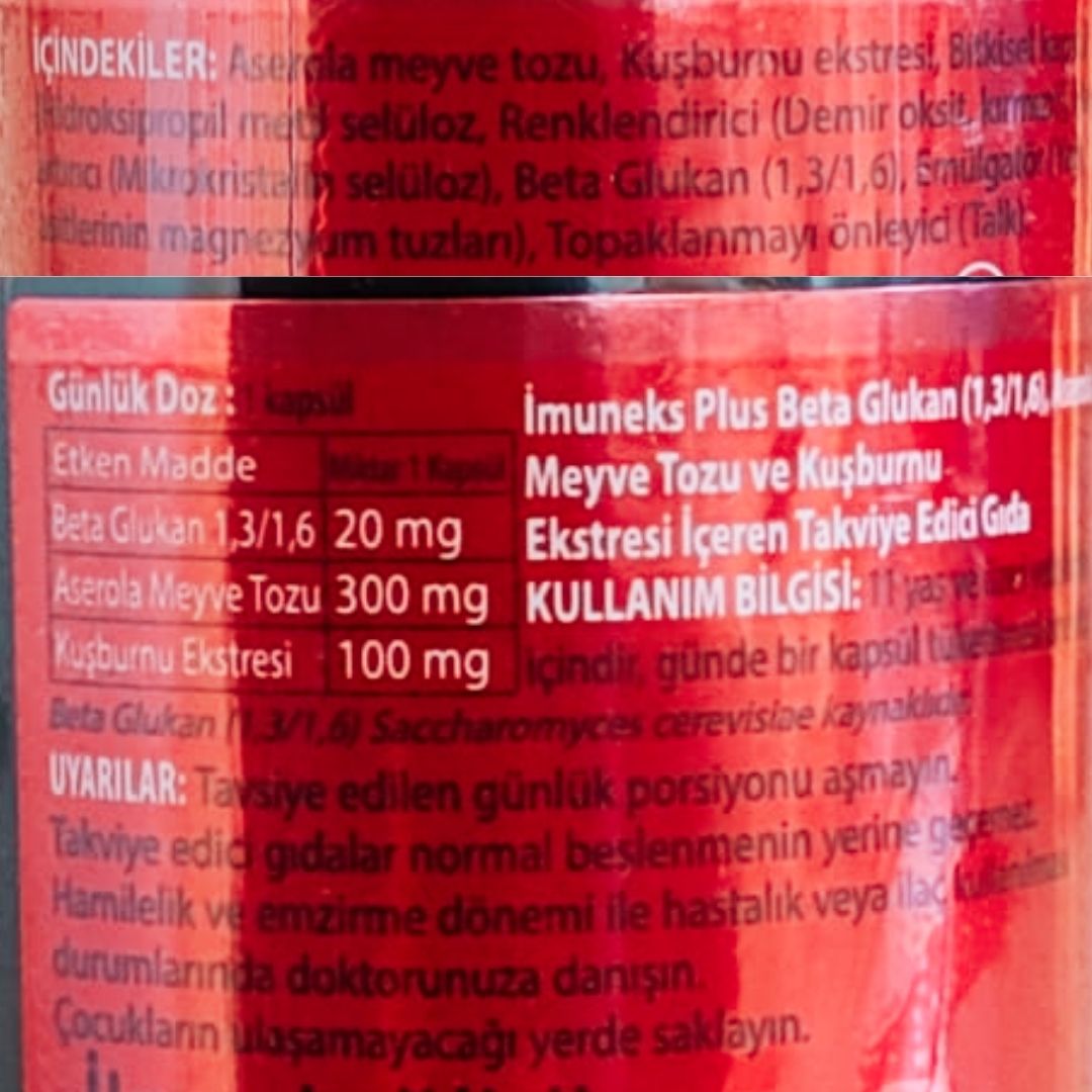 Imuneks Plus Takviye Edici Gıda 30 Kapsül