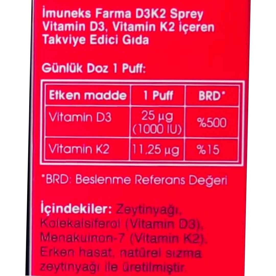 Imuneks Vitamin D3K2 Sprey 20 ml