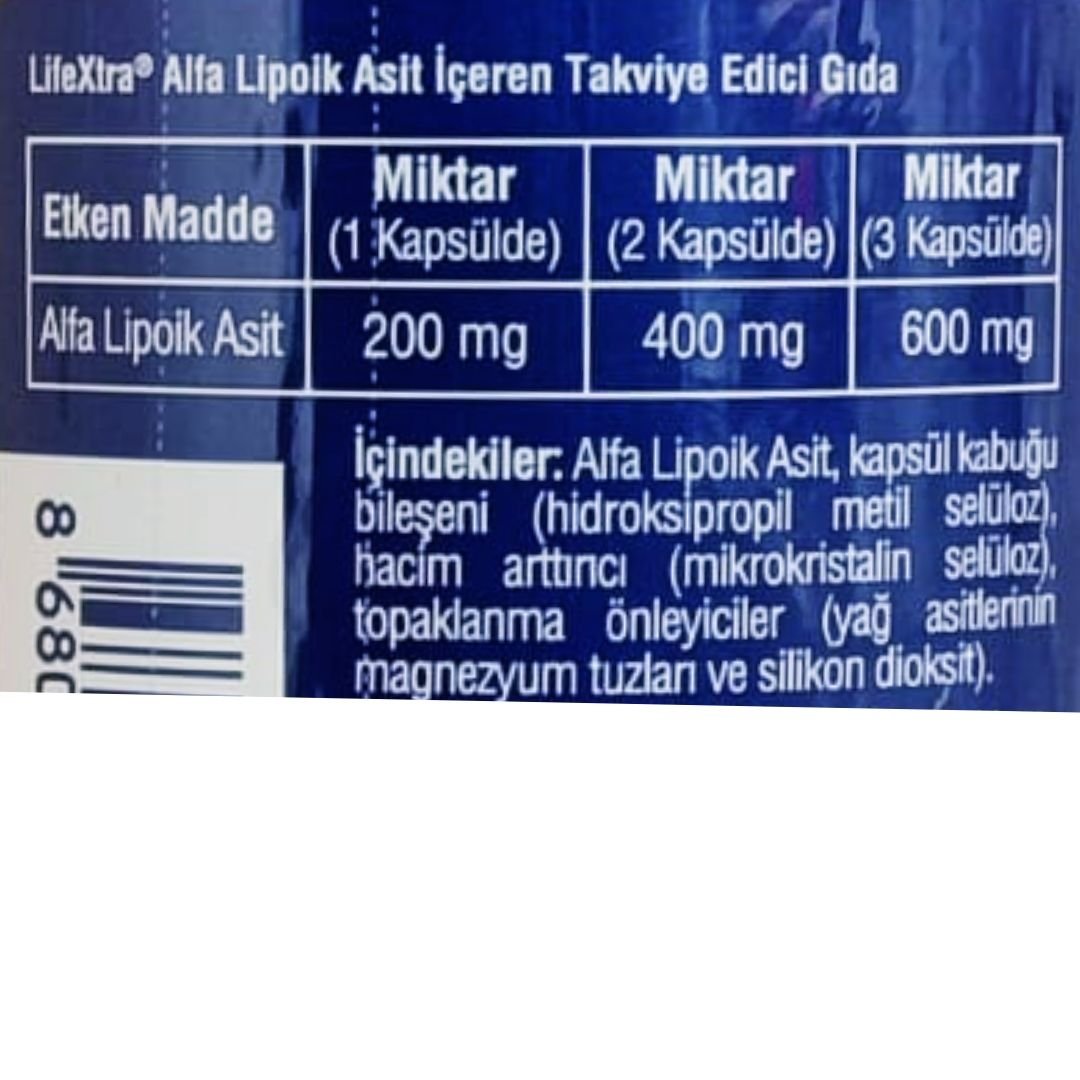 Lifextra Alfa Lipoik Asit 90 Kapsül