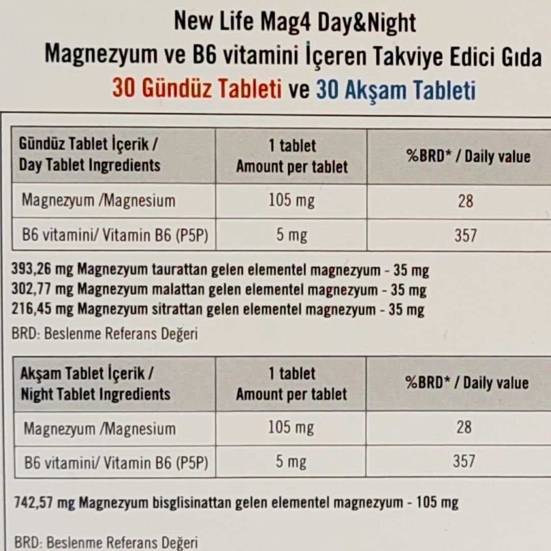 New Life Mag 4 Day 30 Tablet & Night 30 Tablet