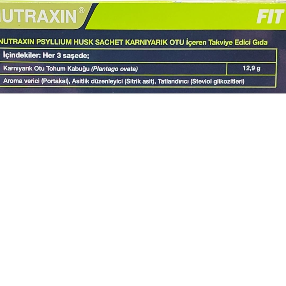 Nutraxin Fit Psyllium(Karnı Yarık Otu) Husk Fiber 4,3 gr 30 Toz Saşe