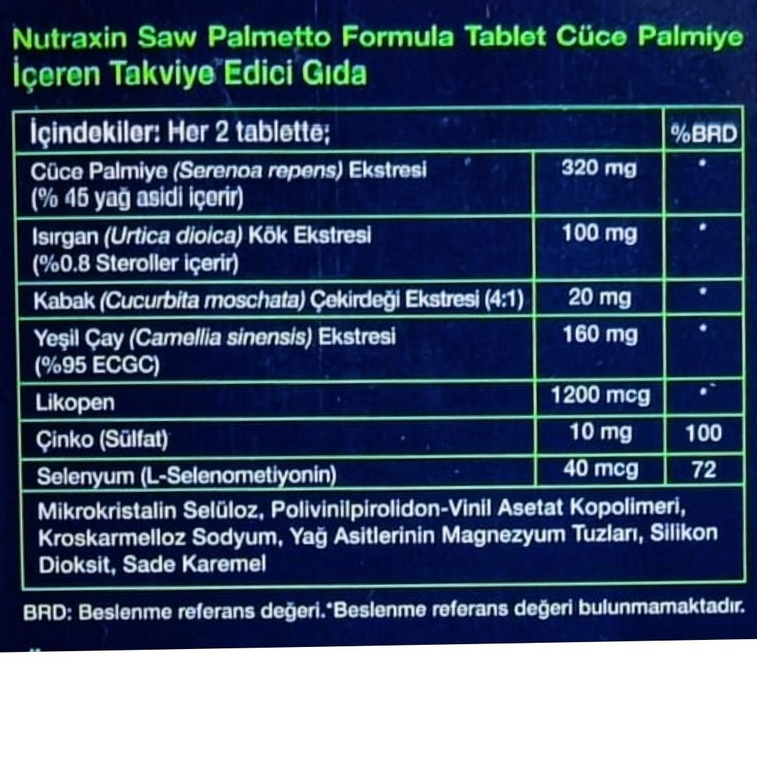 Nutraxin Plus Saw Palmetto Formula 60 Tablet