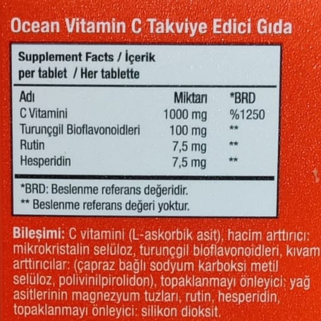 Ocean Vitamin C 1000 mg 30 Tablet
