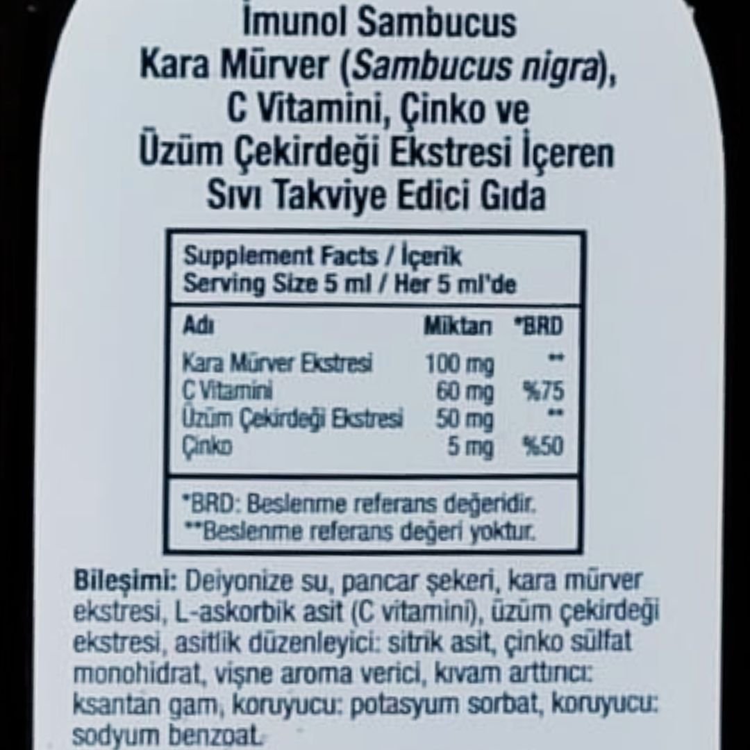 Orzax İmunol Sambucus Şurup 150ml