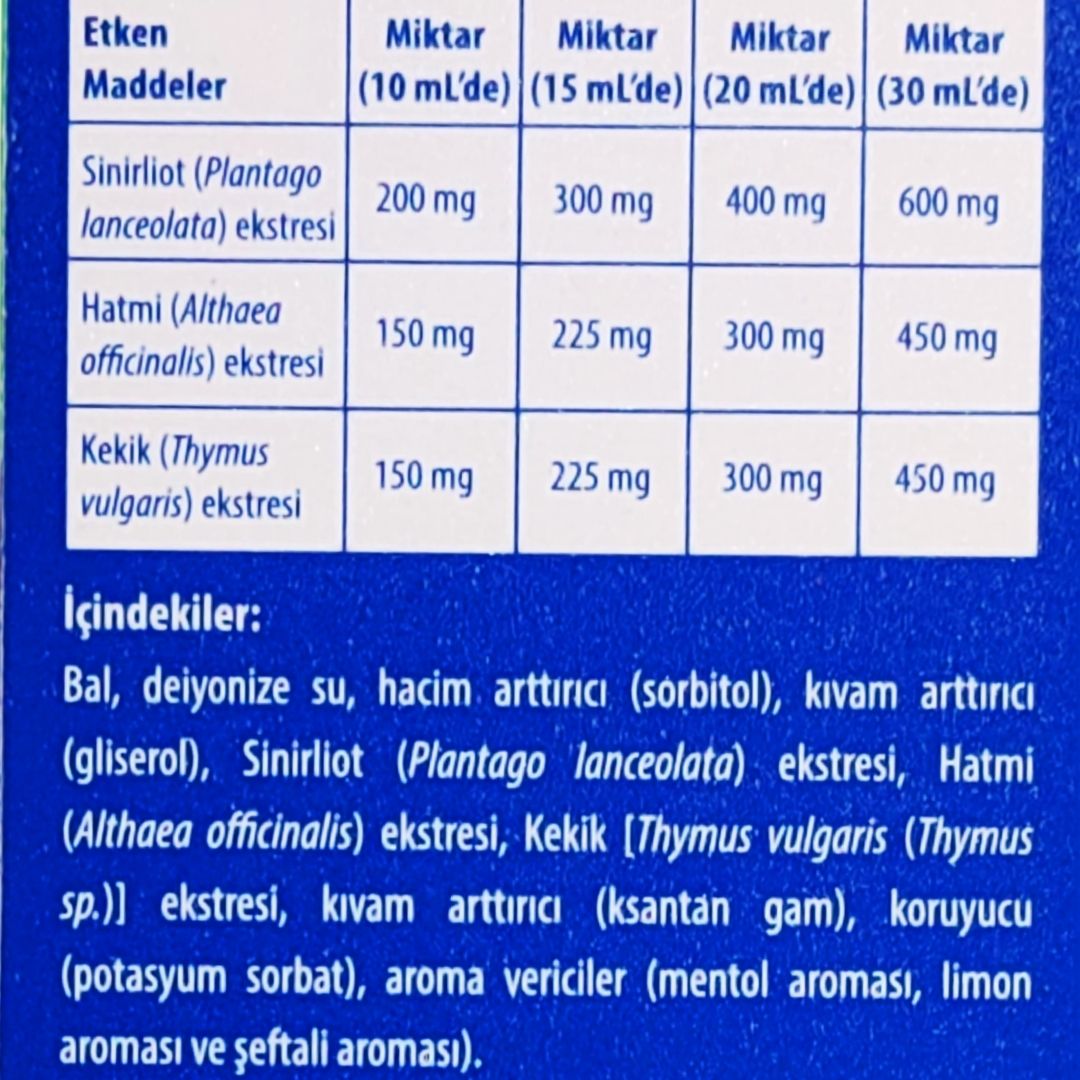 Silenzio Tuss Sinirliot,Hatmi ve Kekik Ekstreleri İçeren Sıvı Takviye Edici Gıda 100 ml