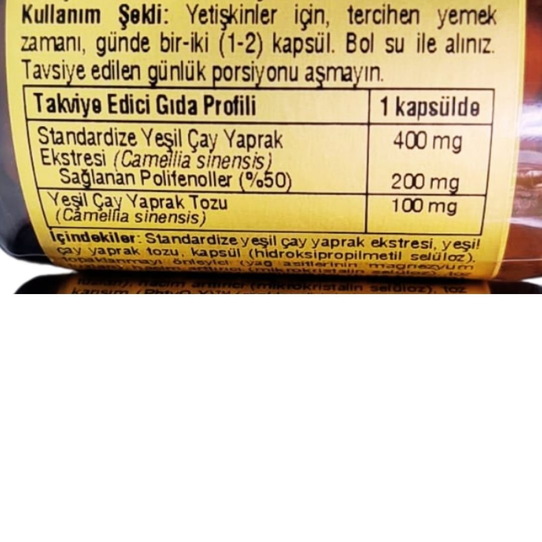 Solgar Green Tea Leaf Extract Standardize Yeşil Çay Yaprak Ekstresi 60 Kapsül
