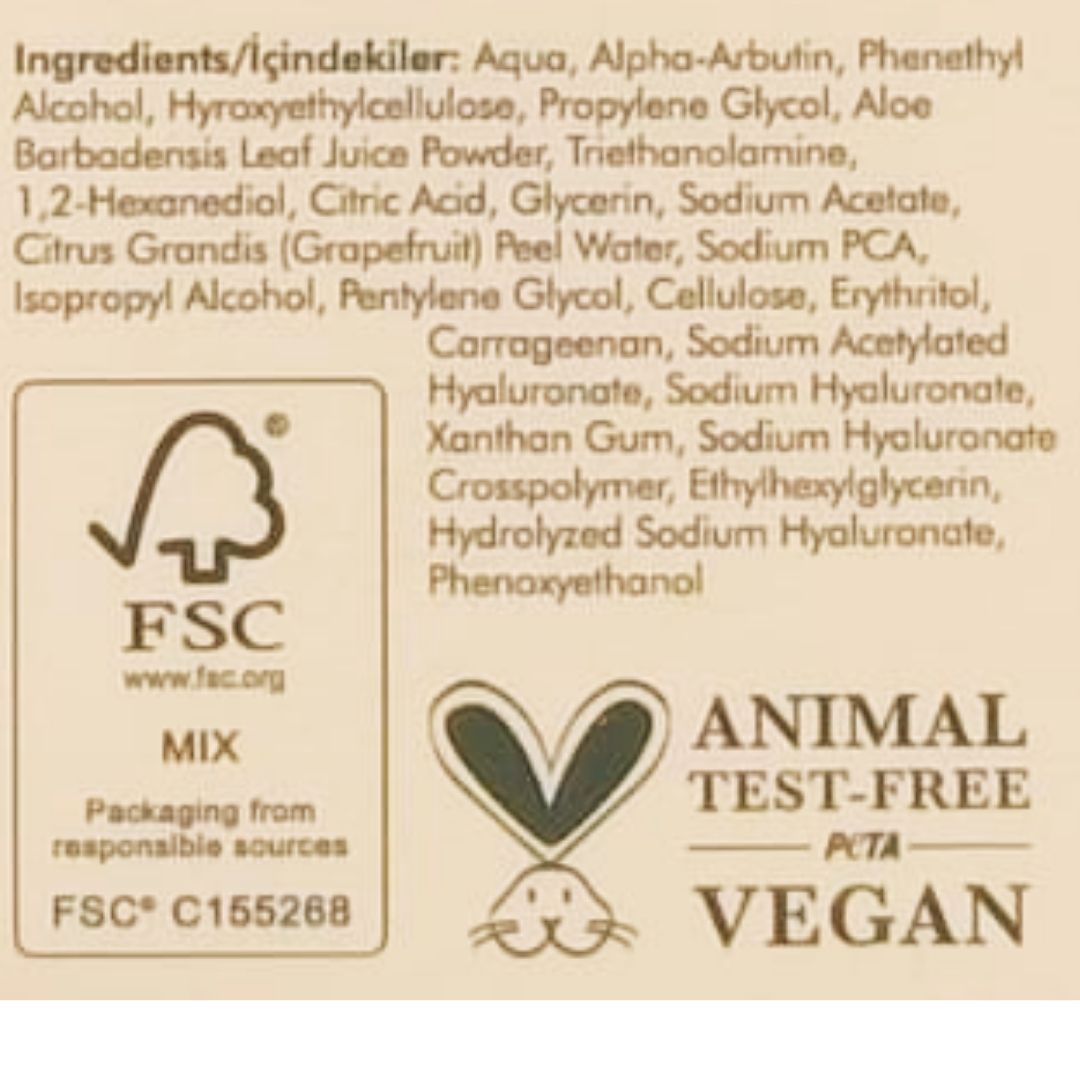 The Purest Solutions Arbutin Leke Giderici ve Cilt Tonu Eşitleyici Cilt Bakım Serumu 30 ml (Arbutin 2% + Hyaluronic Acid)