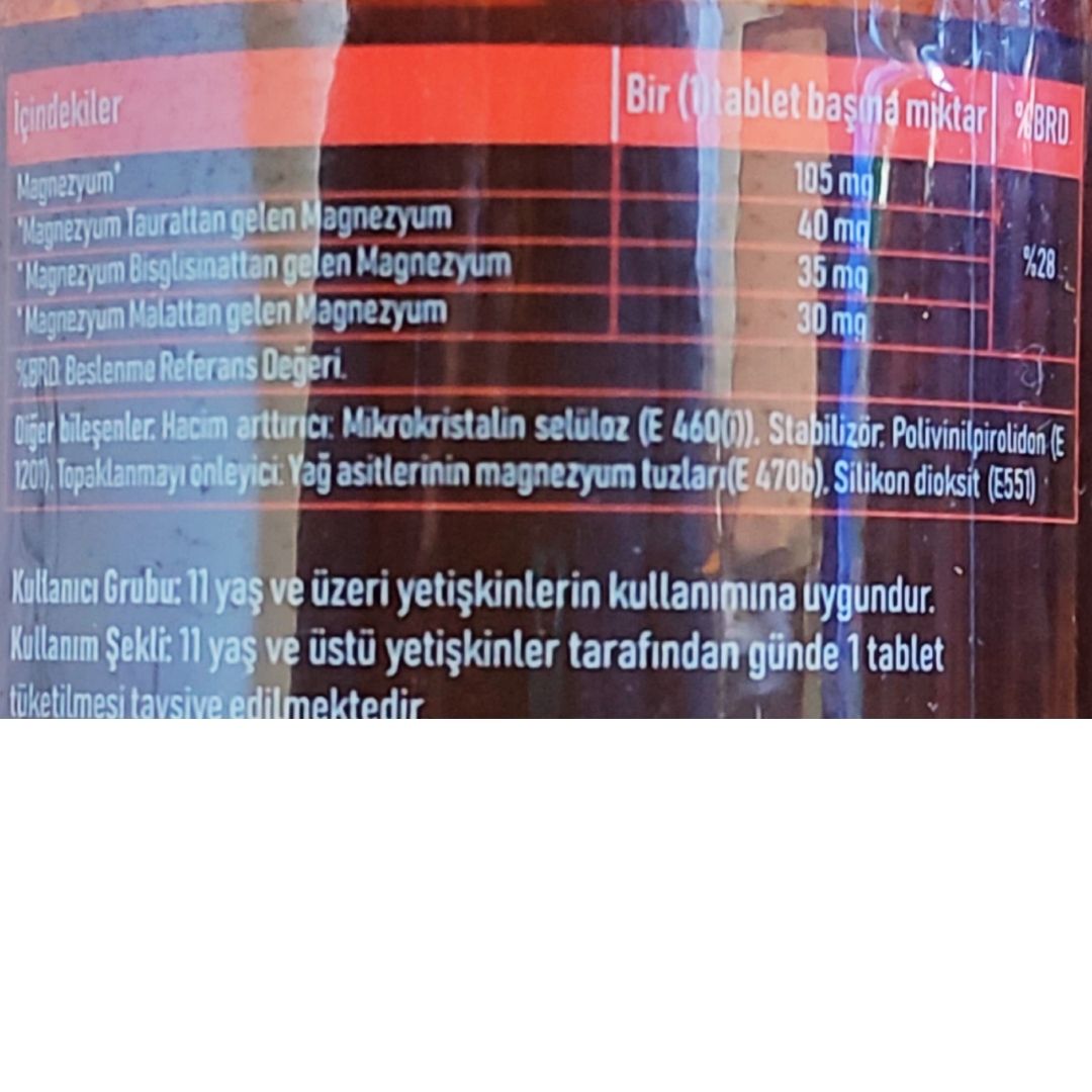 Vitabumin Plus Magnezyum Complex(Bisglisinat, Malat, Taurat) 60 Tablet