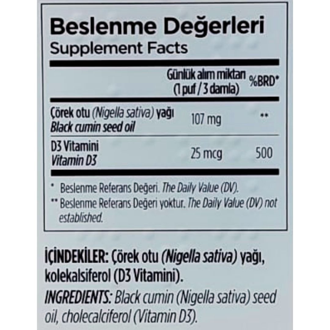 Zade Vital D3 Vitamini 1000 IU Sprey 20 ml