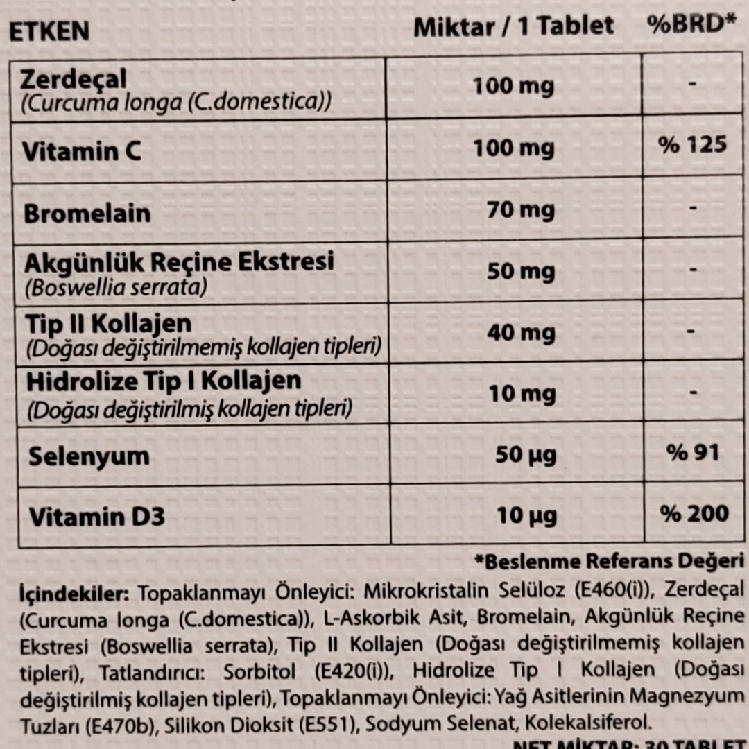 Asbien Collagen Complex 30 Tablet