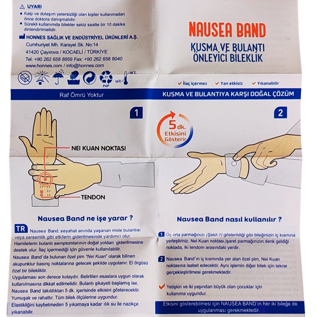 Banduff Bulantı ve Kusma Önleyici Bileklik Yetişkin Siyah