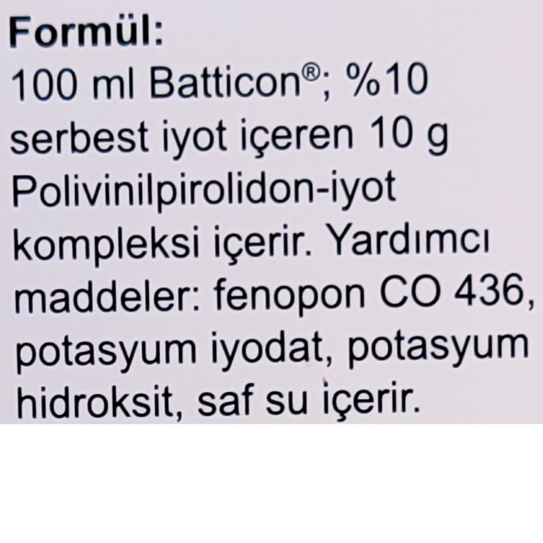 Batticon Antiseptik Solüsyon 100 ml