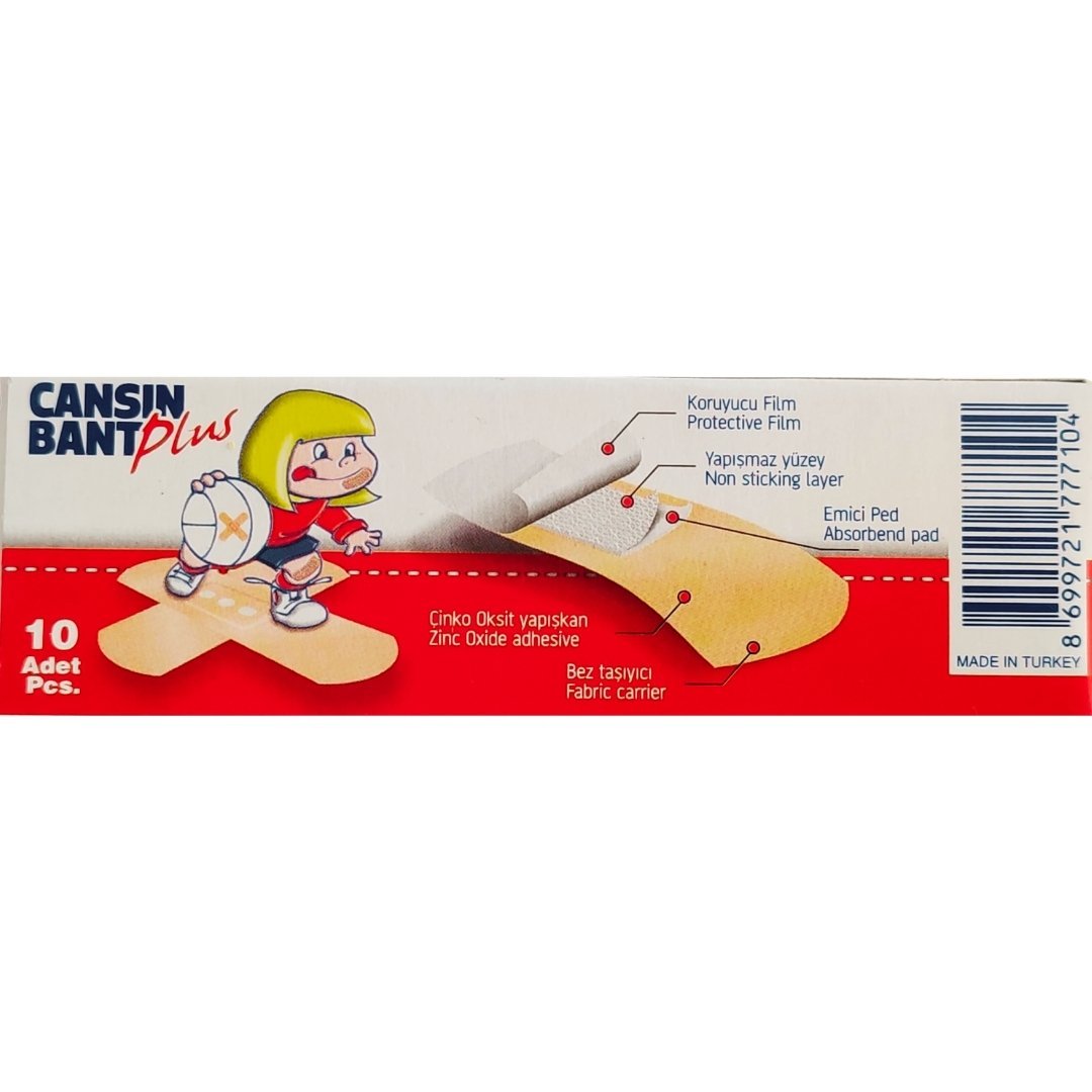 Cansın Bant Plus Bez Yara Bandı 10'lu