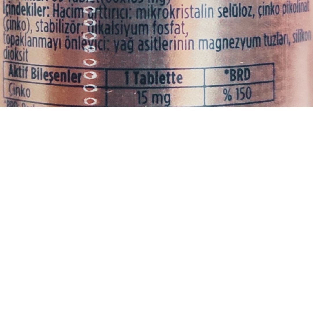 Dynavit Çinko Pikolinat 15 mg 60 Tablet