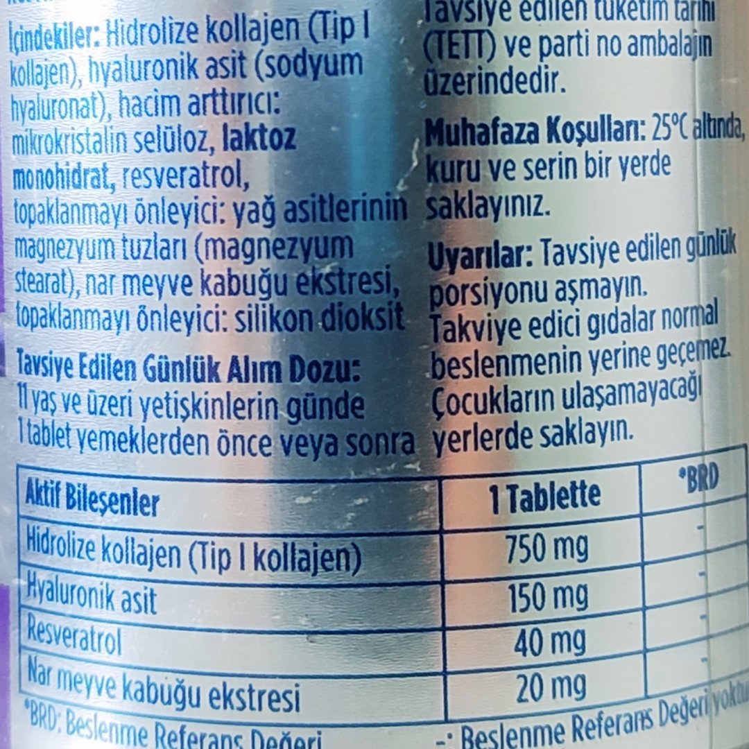 Dynavit Diamond Collagen Hyaluronic Acid 30 Tablet