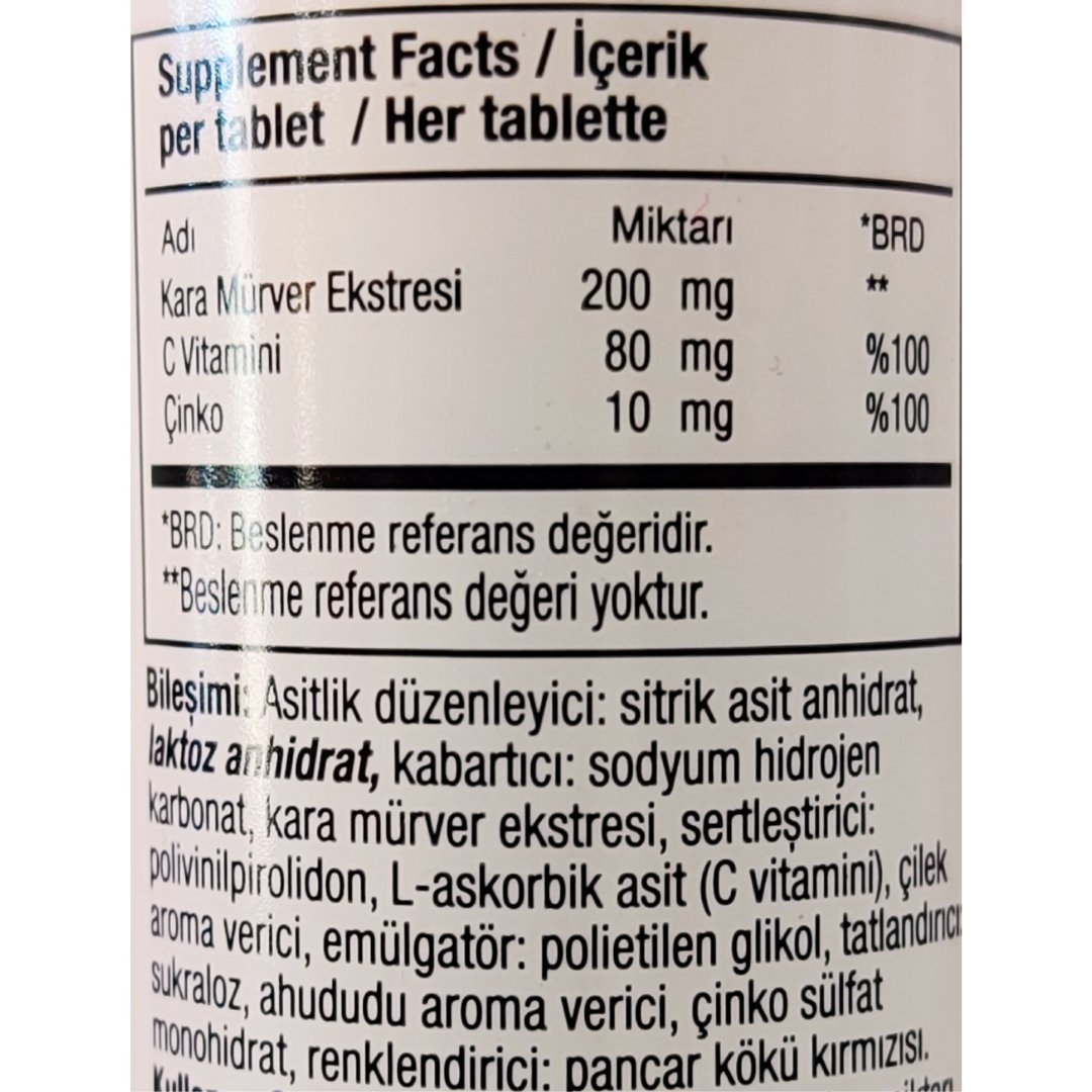 Efervit Sambucus Nigra 20 Efervesan Tablet