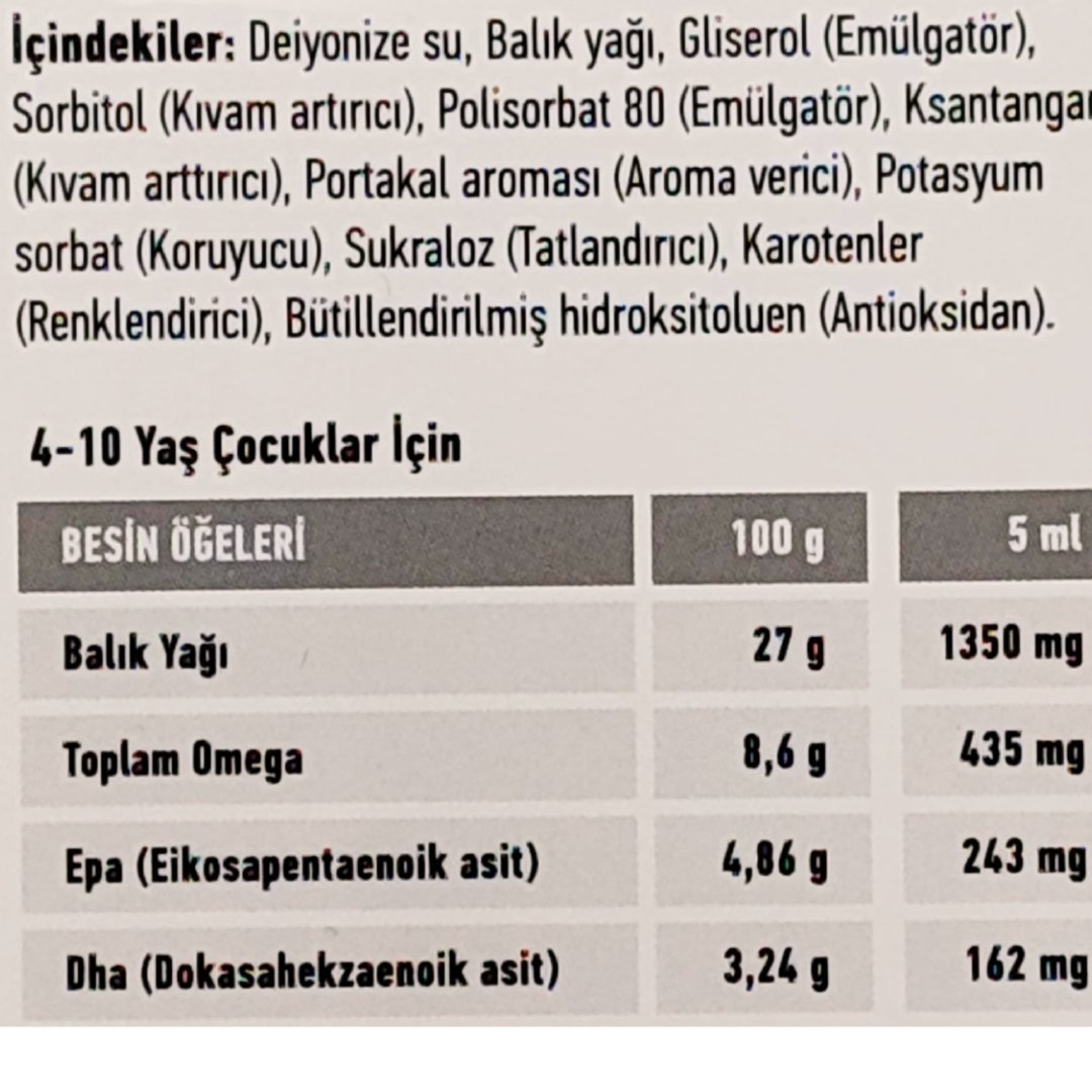 Fisho Balık Yağı Şurubu 150 ml