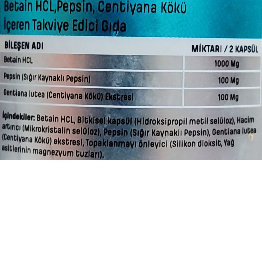 Goodday Betain HCL Pepsin 60 Kapsül