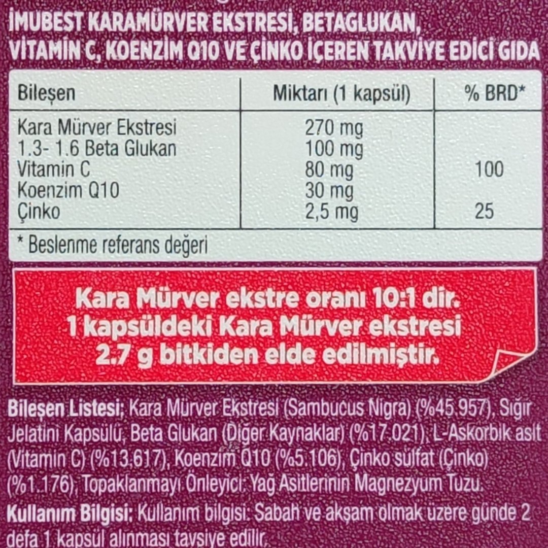 İmubest 30 Kapsül