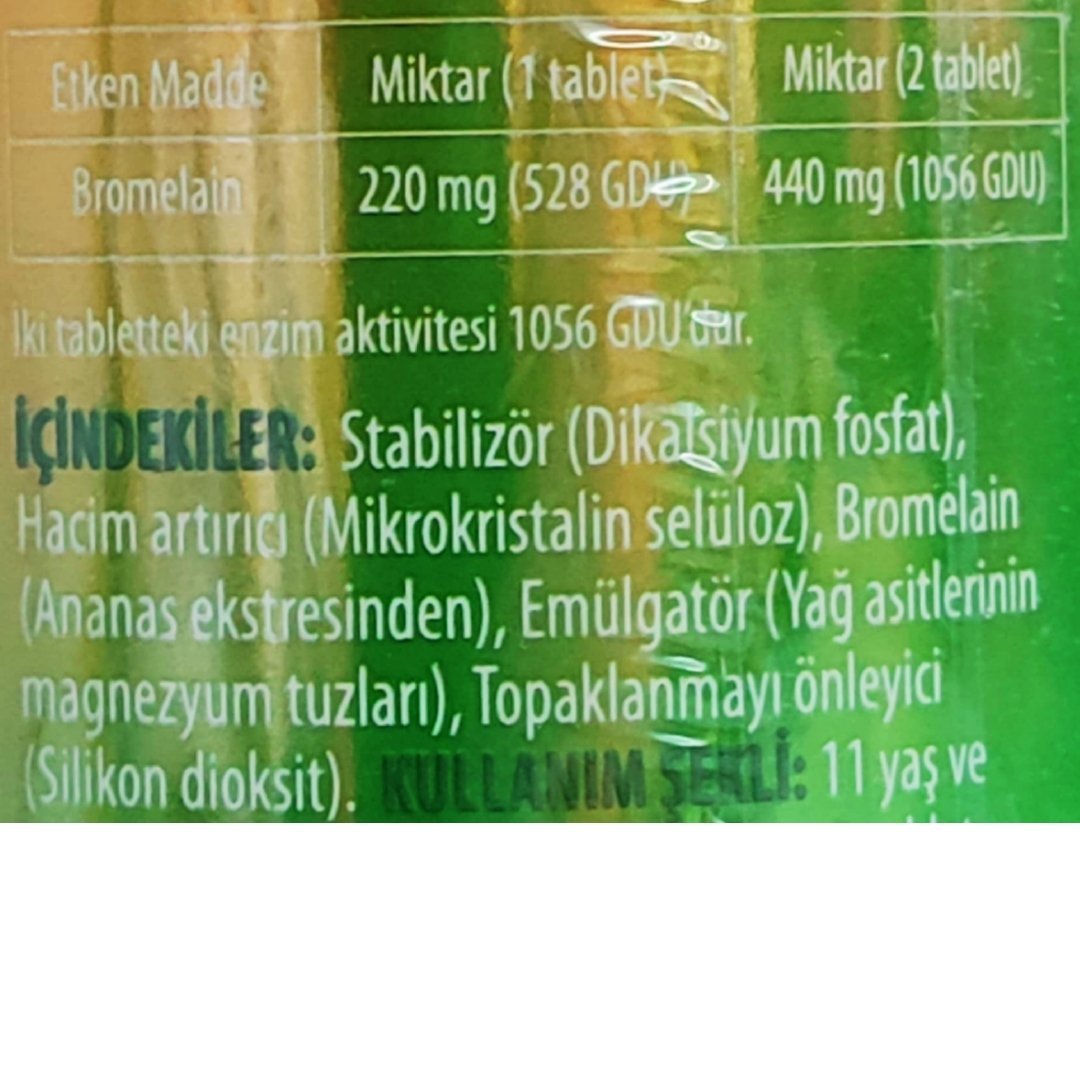 Imuneks Bromelain 220 mg 60 Tablet