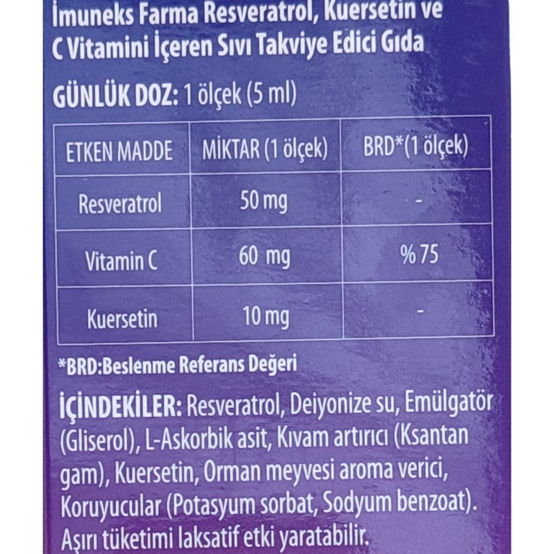İmuneks Resveratrol Şurup 150 ml
