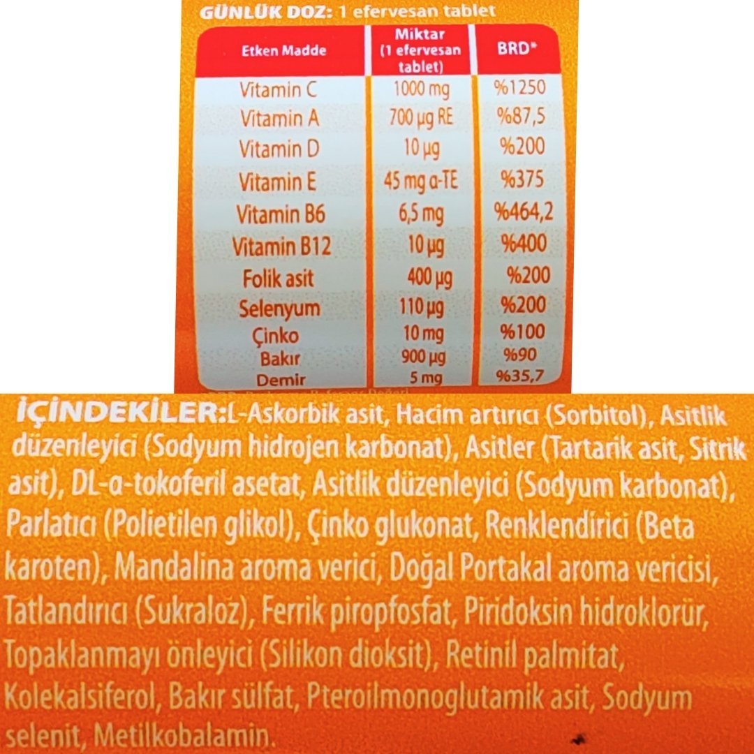 İmuneks Tridoxon Pro 15 Efervesan Tablet