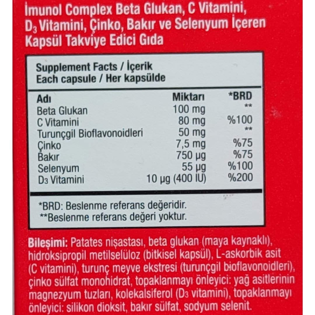 İmunol Complex 30 Kapsül