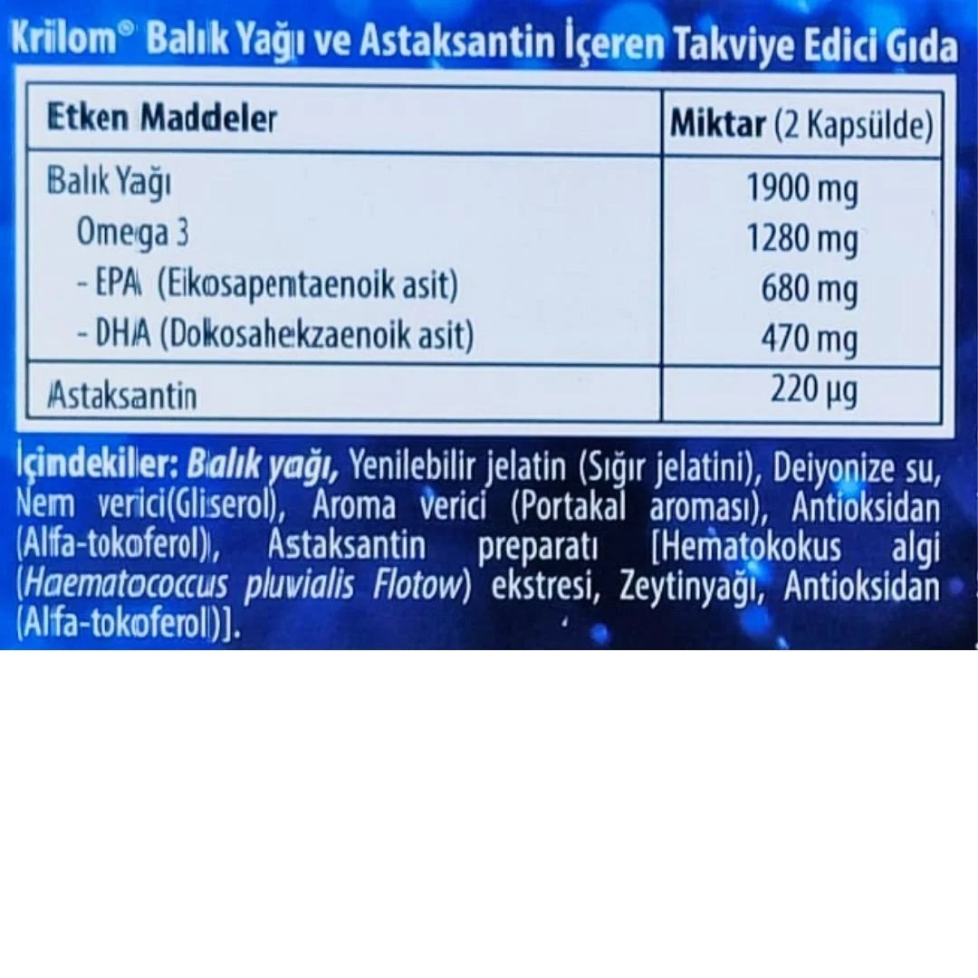 Krilom Omega-3 50 Yumuşak Kapsül