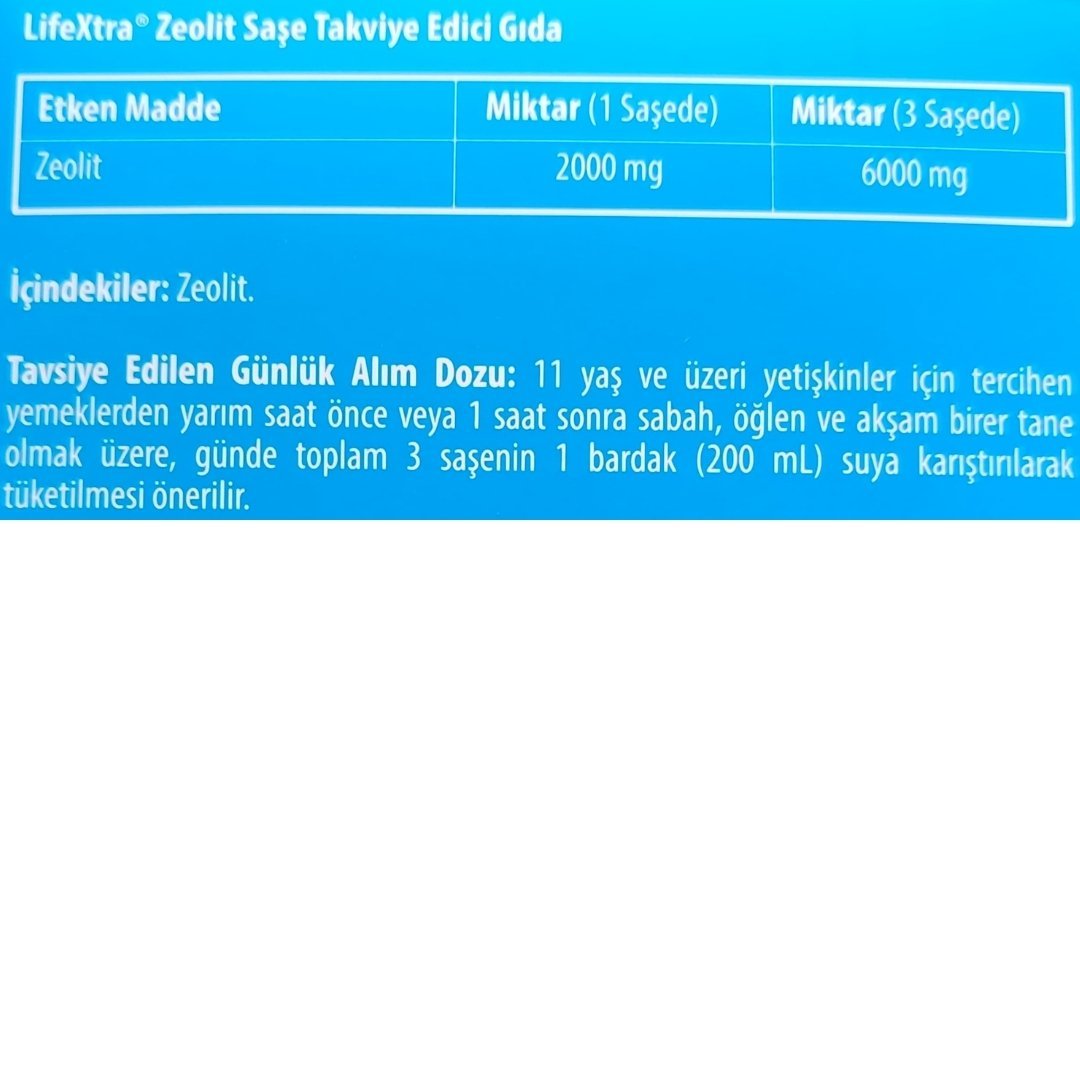 Lifextra Zeolit 2000 mg 45 Saşe