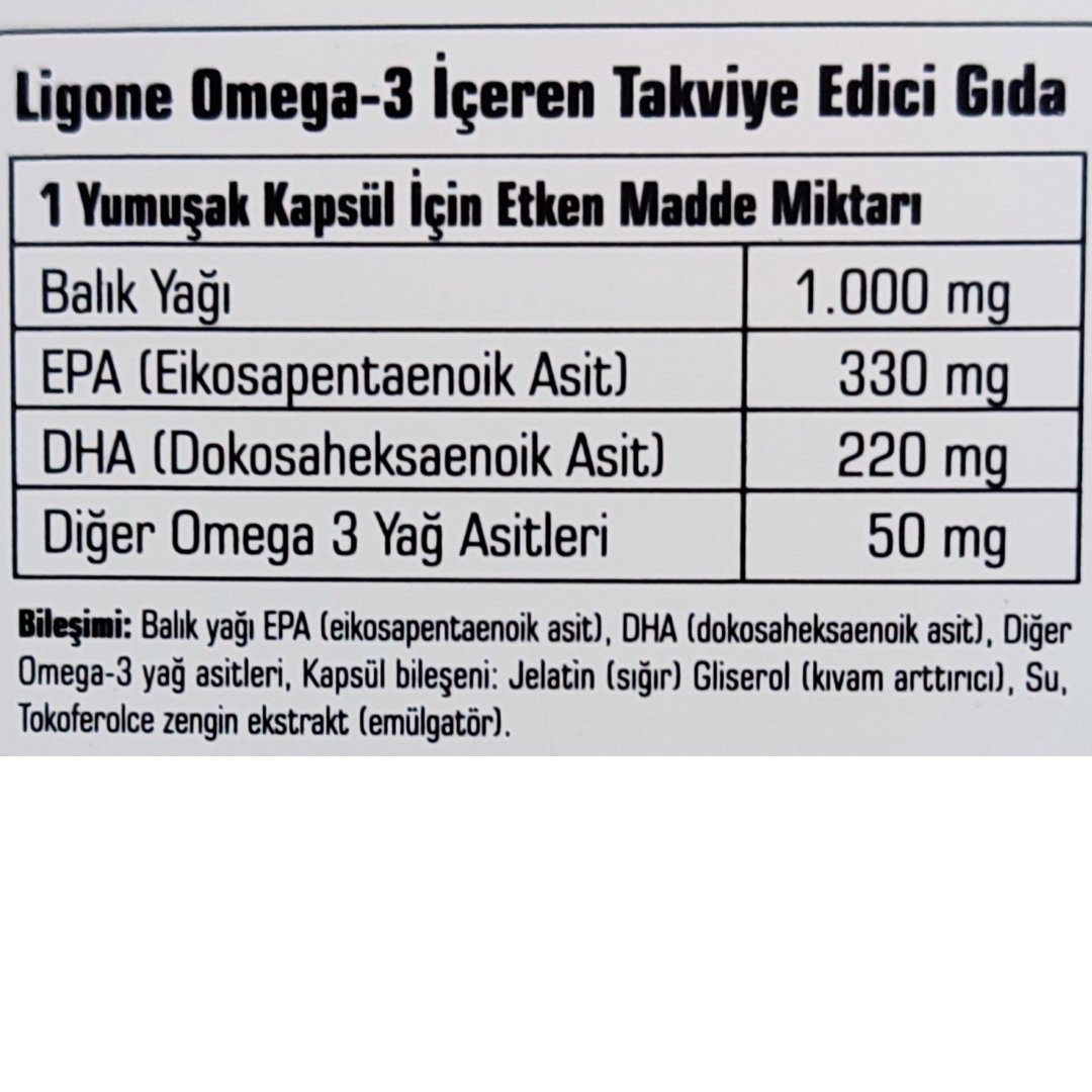Ligone Omega-3 60 Yumuşak Kapsül