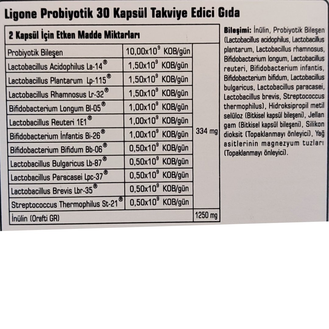 Ligone Probiyotik 30 Kapsül