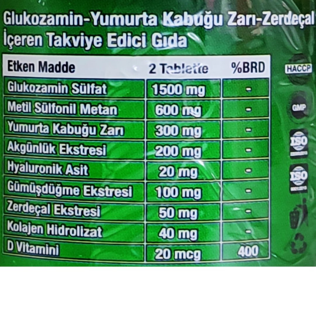 MSL Glunem-CC Collagen Curcumin Glukozamin 60 Tablet