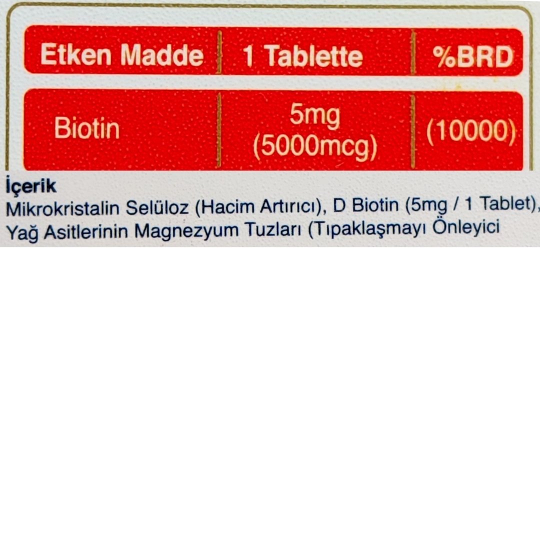 MSL Vimex Biotin 5mg 60 Tablet