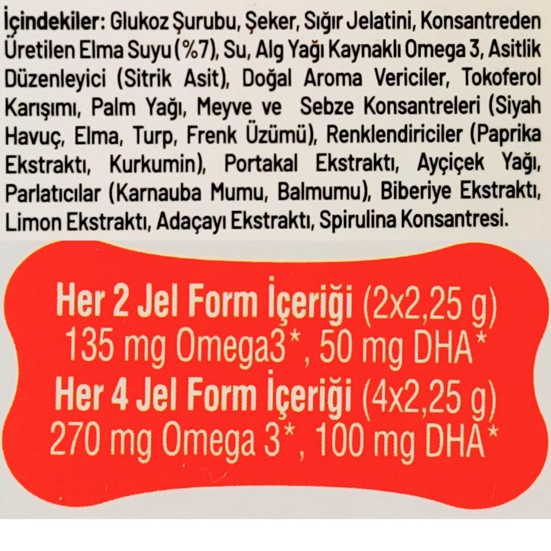 Miraderm Power Gummies Omega-3  8 Jelibon