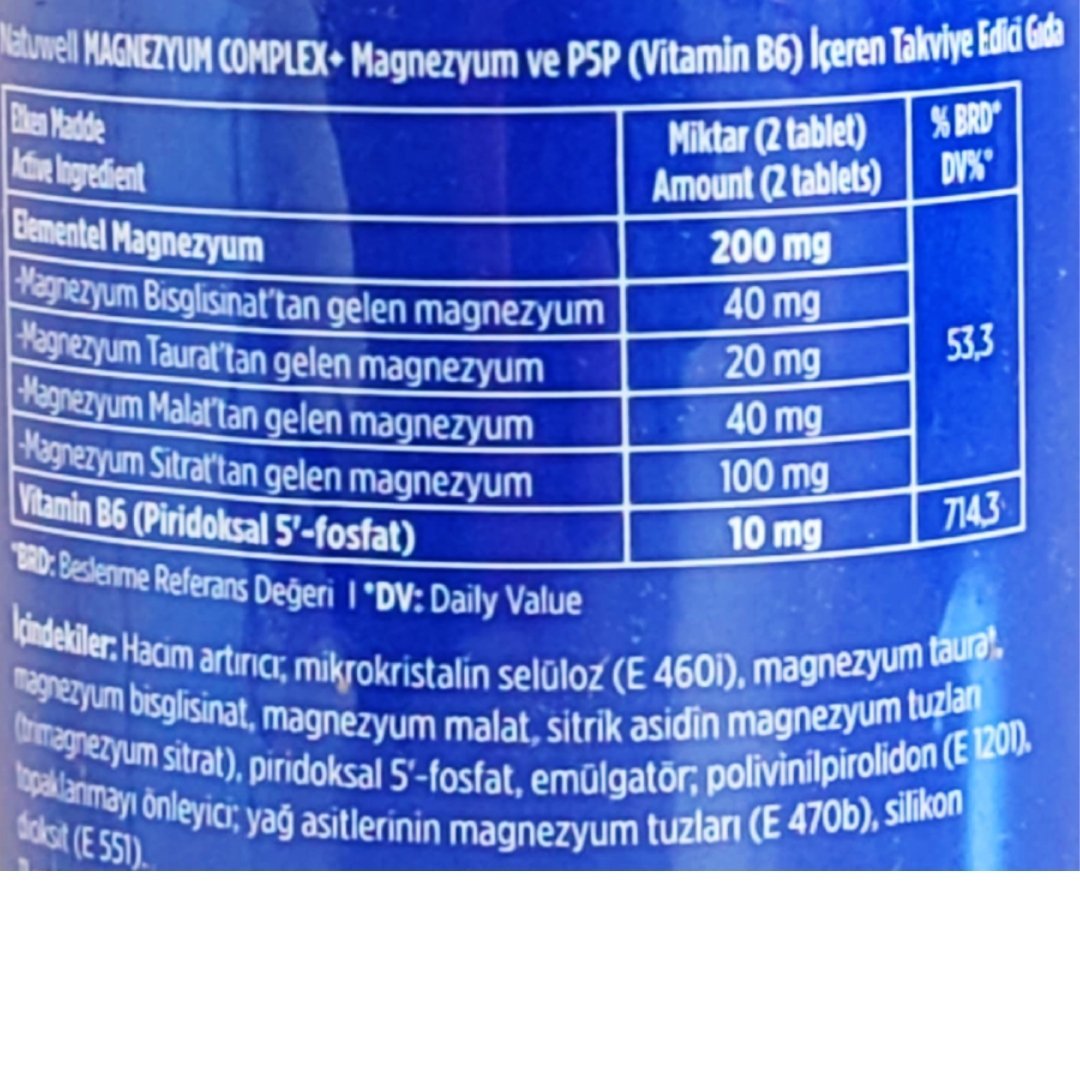 Natuwell Magnezyum Complex 60 Tablet
