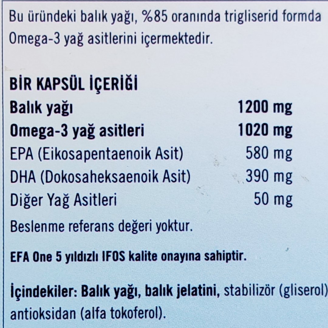 New Life EFA One Takviye Edici Gıda 45 Kapsül