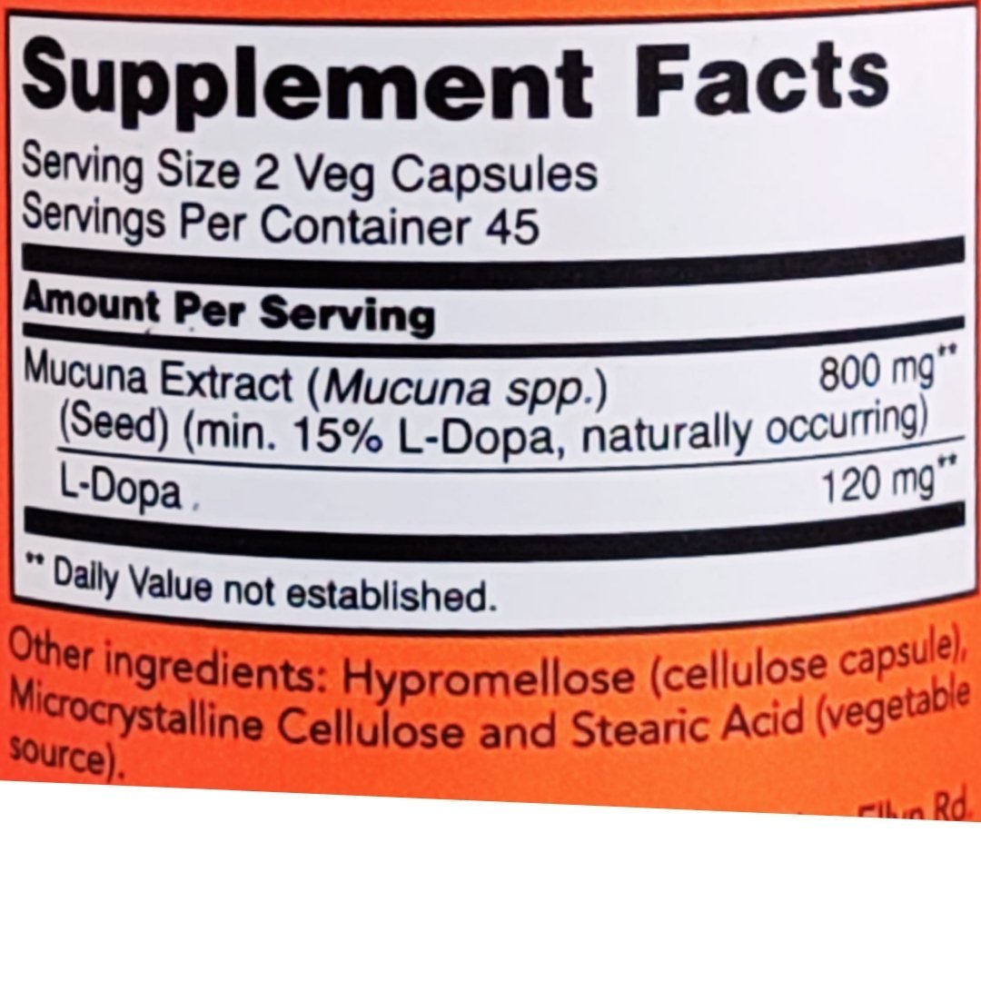 Now Foods Dopa Mucuna 90 Veggie Capsul - İthal