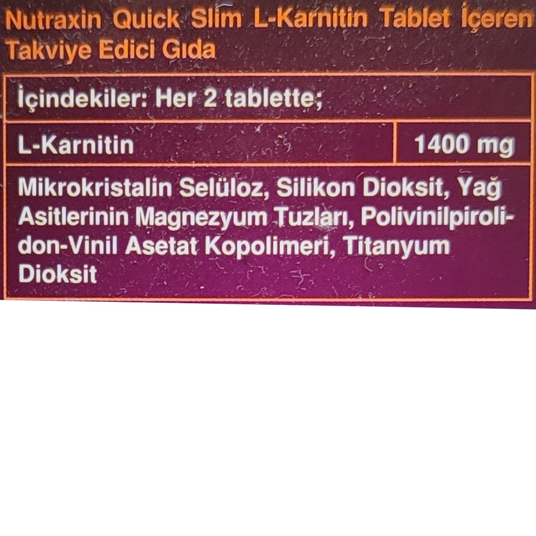 Nutraxin L-Carnitine 60 Tablet