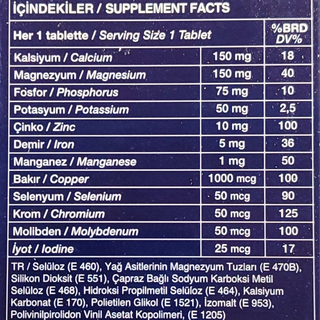 Nutraxin Multi Mineral Complex 60 Tablet