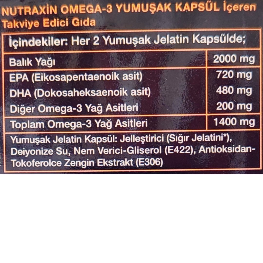 Nutraxin Omega-3 2000 mg 60 Kapsül