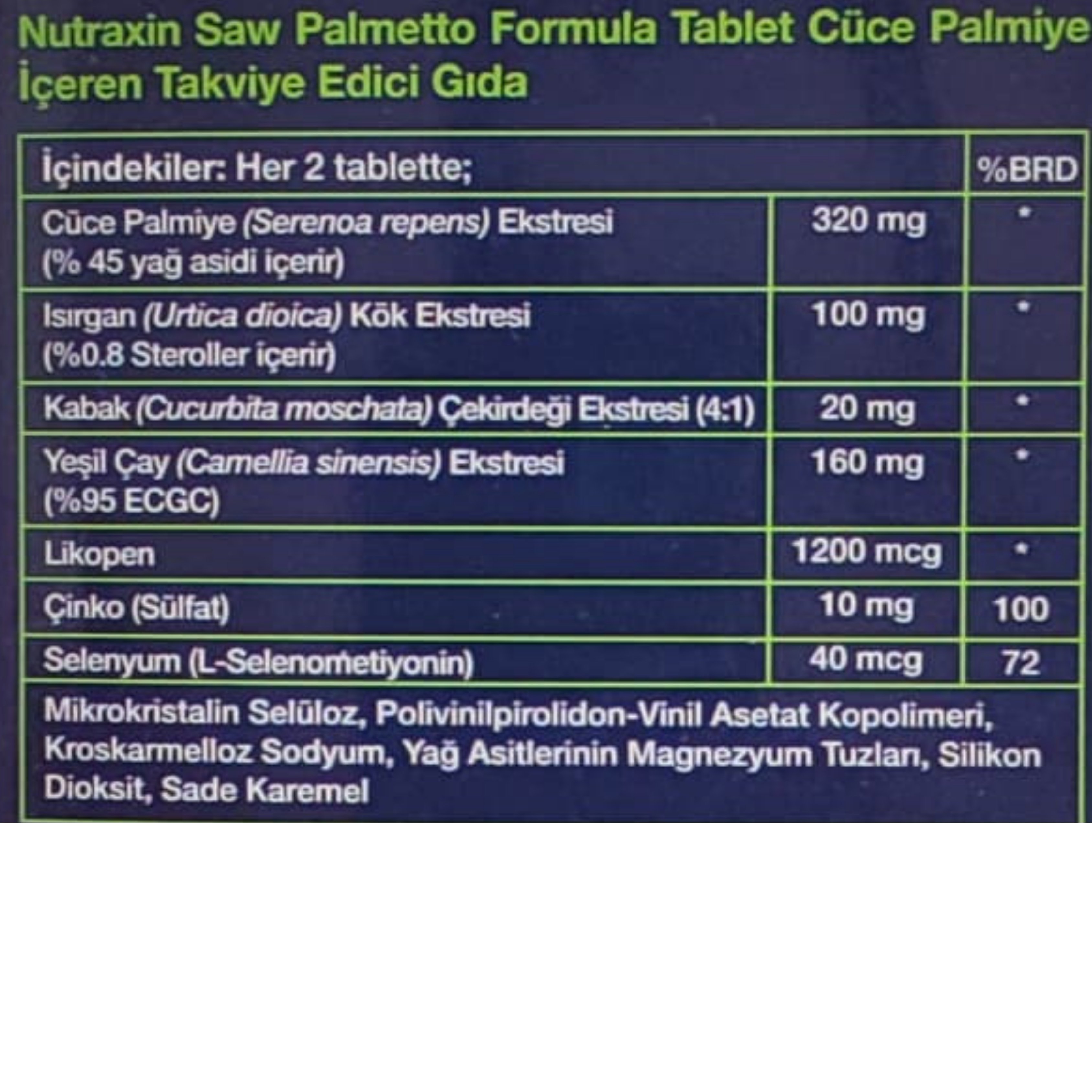 Nutraxin Plus Saw Palmetto Formula 60 Tablet