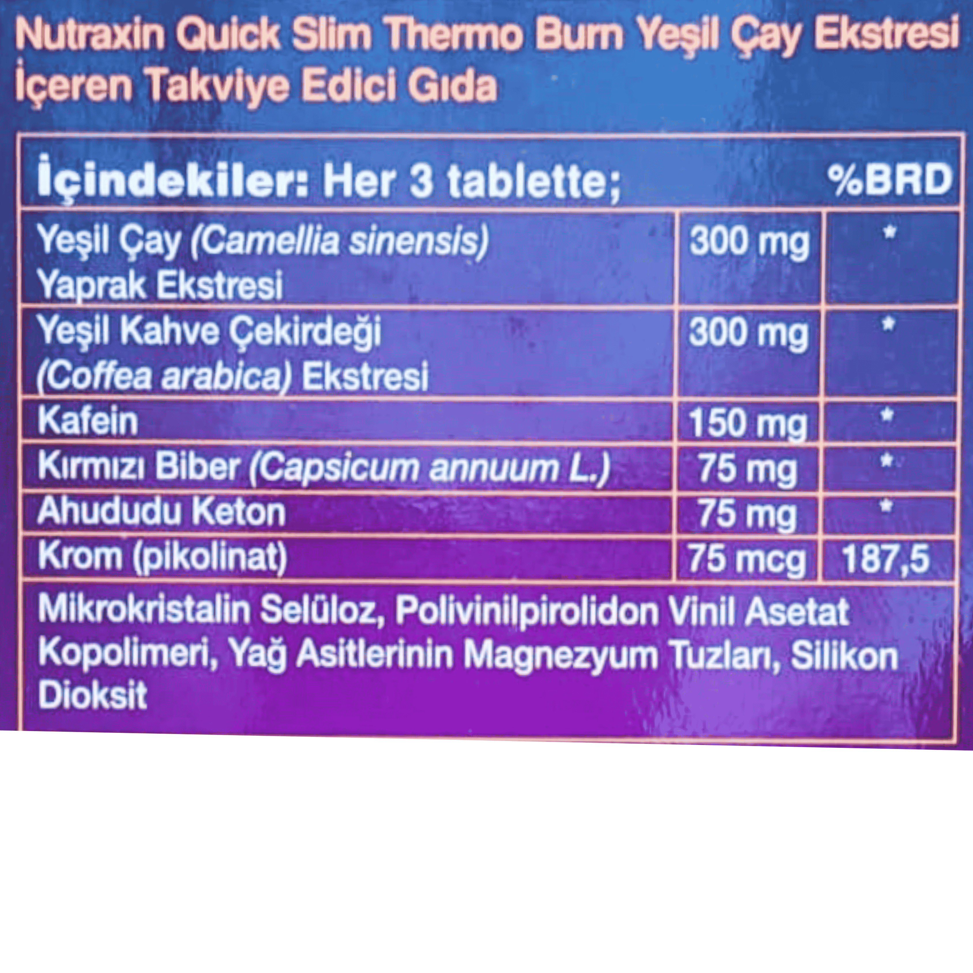 Nutraxin Quick-Slim Thermo Burn 60 Tablet
