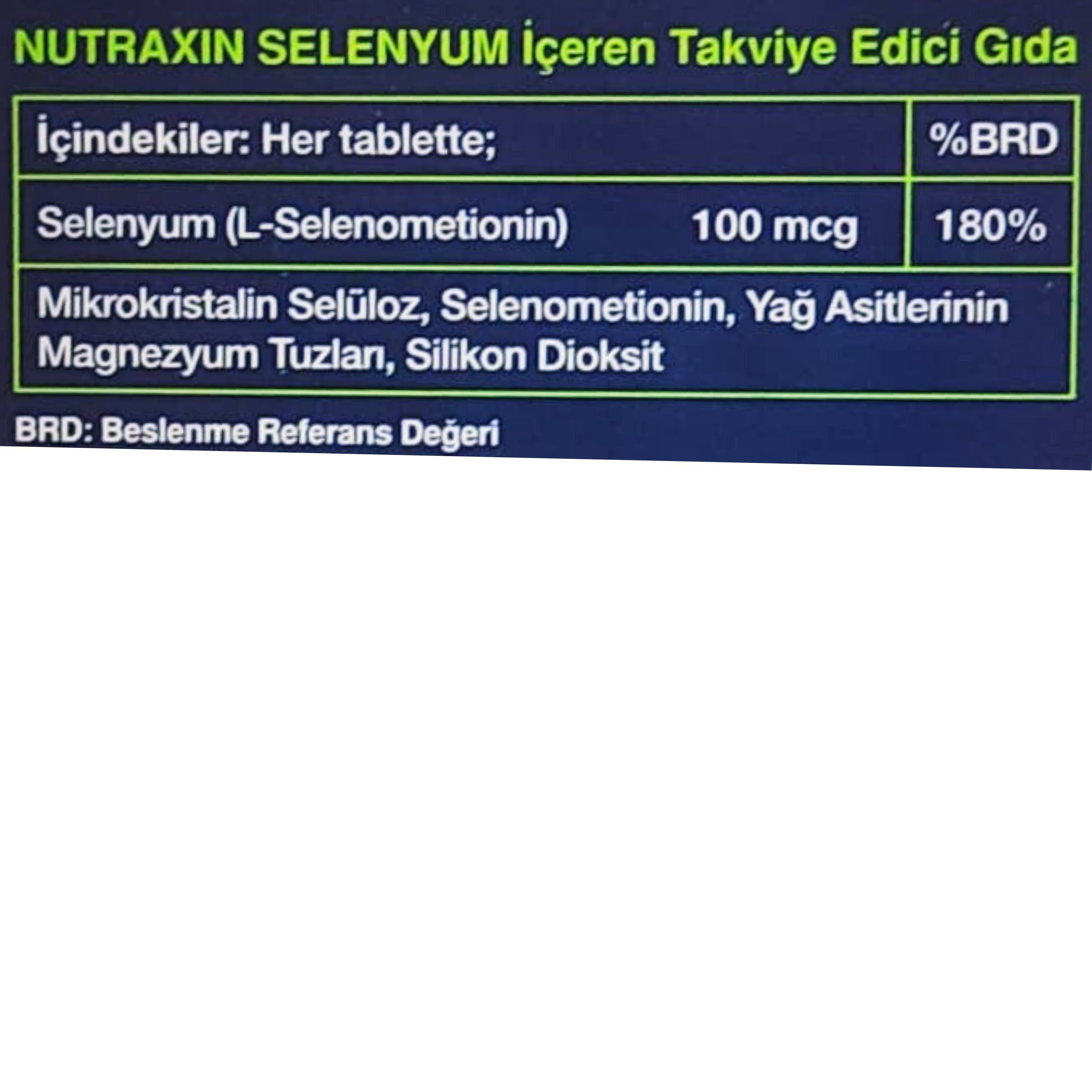Nutraxin Selenium 100 mcg 100 Tablet