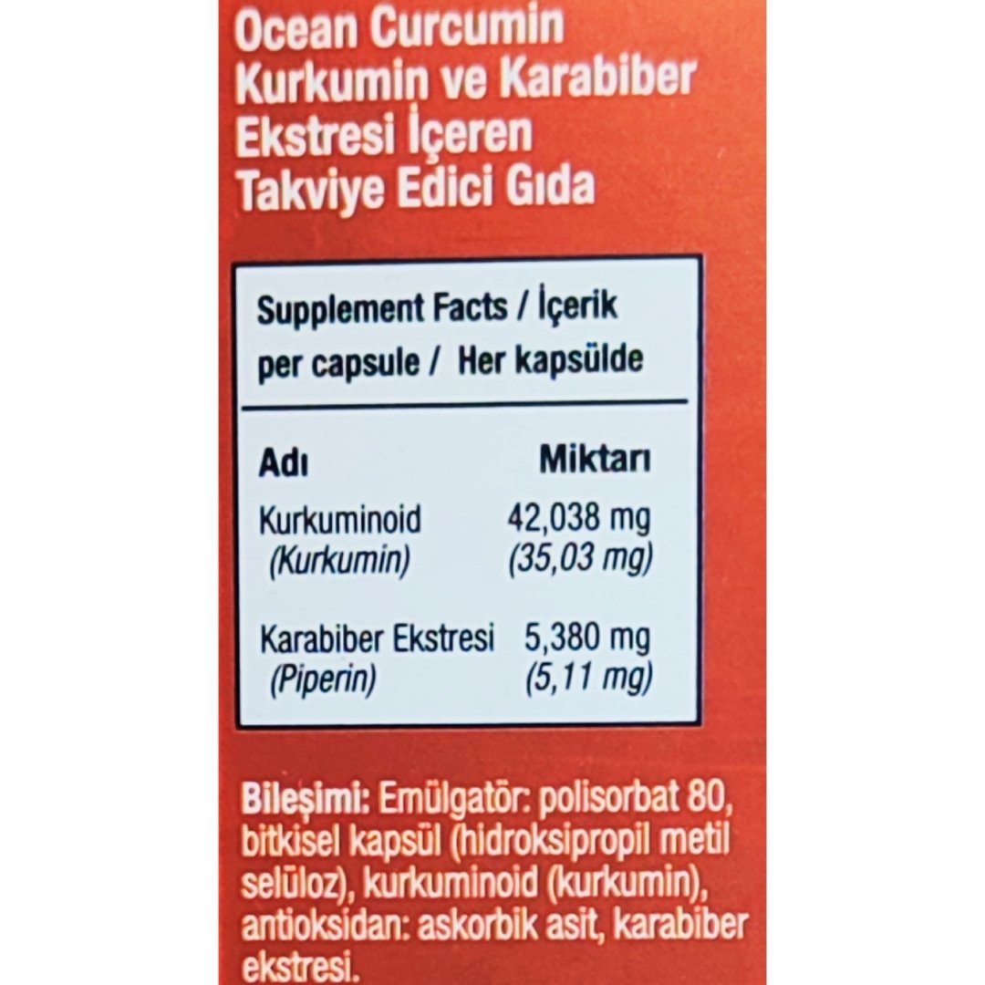 Ocean Curcumin 30 Kapsül