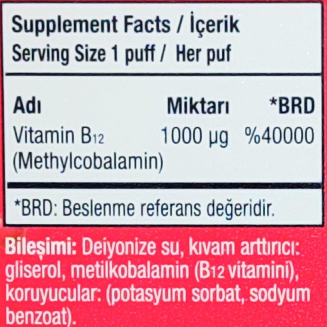 Ocean Methyl B12 Sprey 1000 mg 10 ml