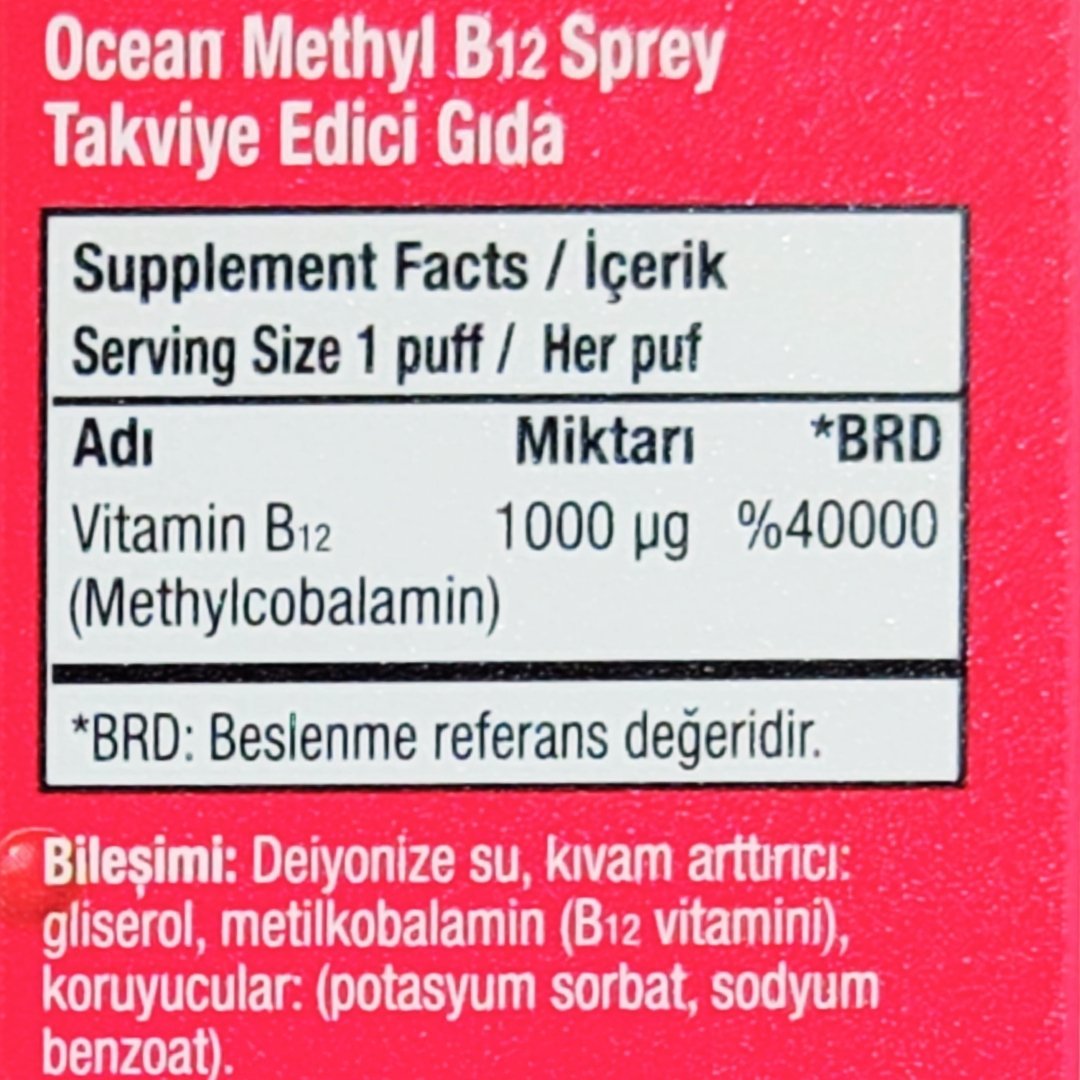 Ocean Methyl B12 Sprey 1000 mg 5 ml