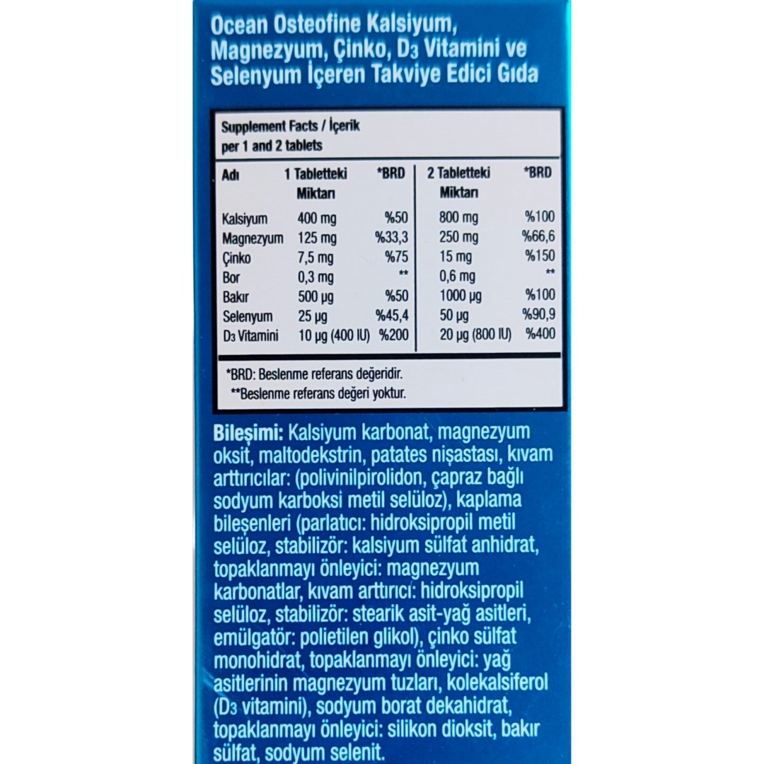 Orzax Ocean OsteoFine Takviye Edici Gıda 60 Tablet