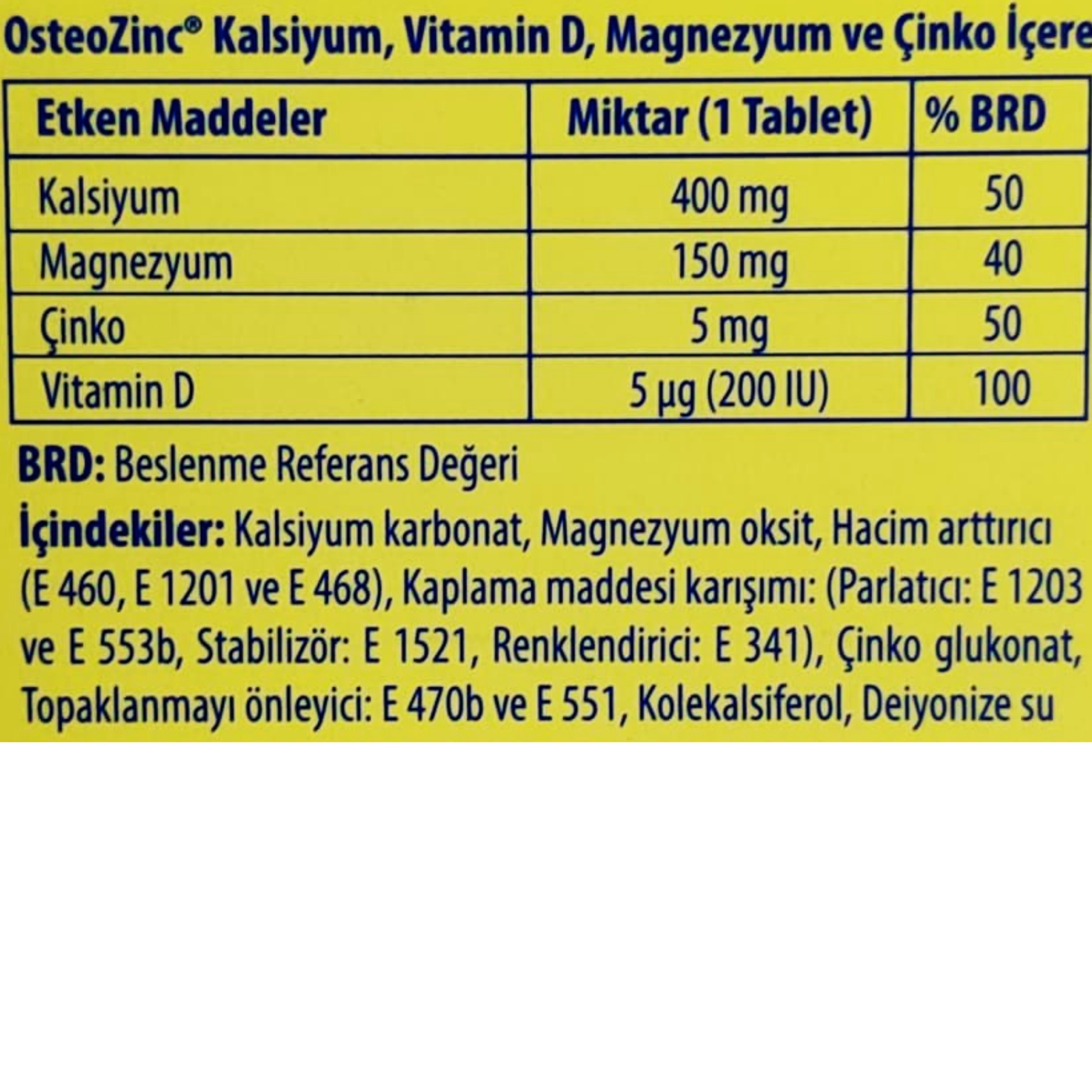 Osteozinc 30 Tablet