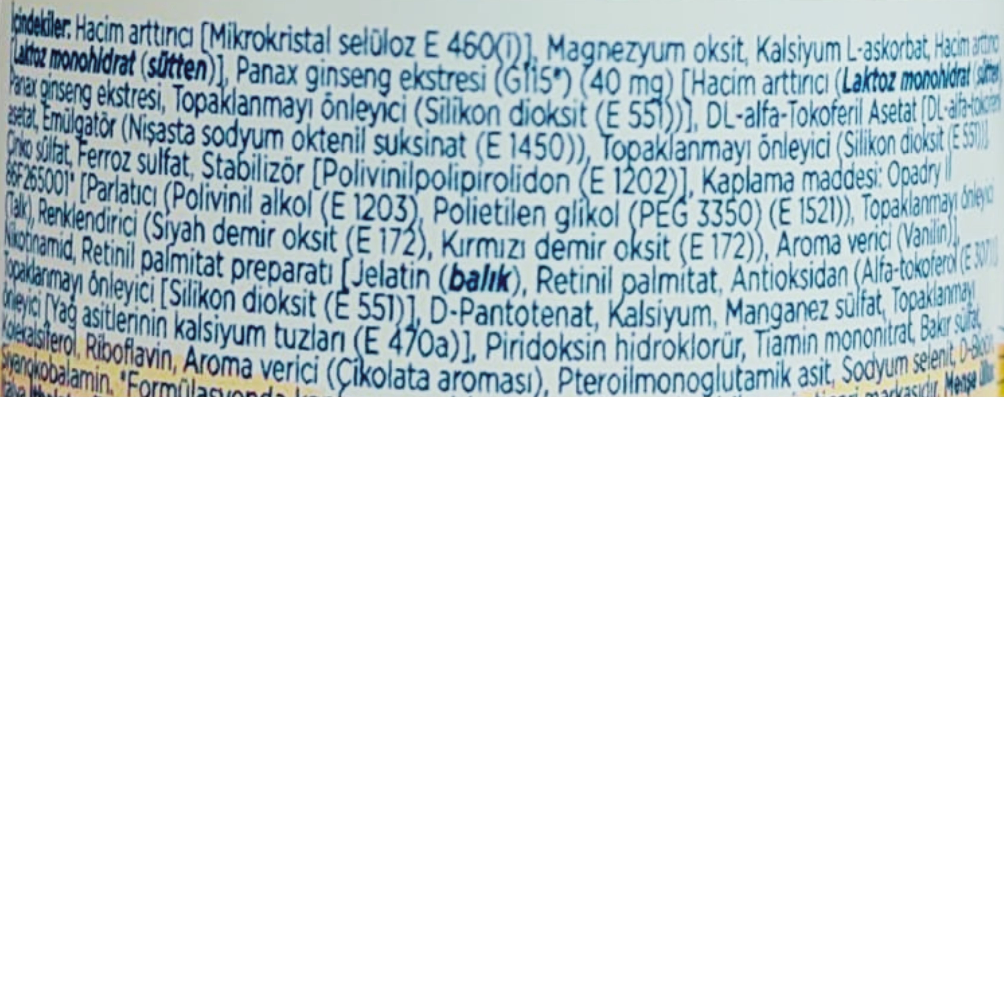Pharmaton Vitality 30 Tablet-Kutusuz